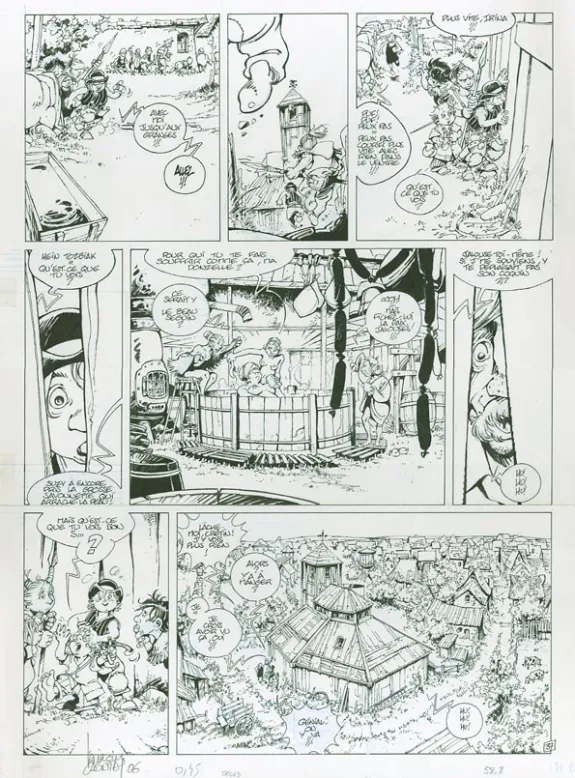 Planche noir et blanc, Vauriens, Dame Brèche-Dent (T.2), Laurent Cagniat