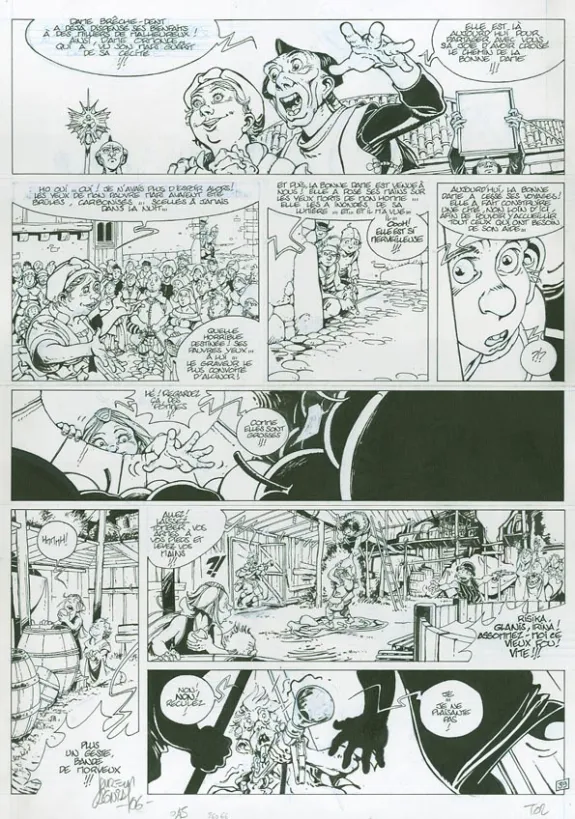 Planche noir et blanc, Vauriens, Dame Brèche-Dent (T.2), Laurent Cagniat