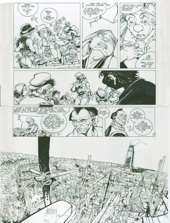 Planche noir et blanc, Vauriens, Dame Brèche-Dent (T.2), Laurent Cagniat