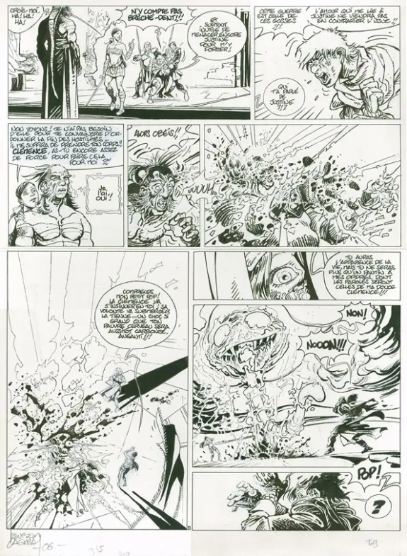 Planche noir et blanc, Vauriens, Justine des Dieux (T.3), Laurent Cagniat