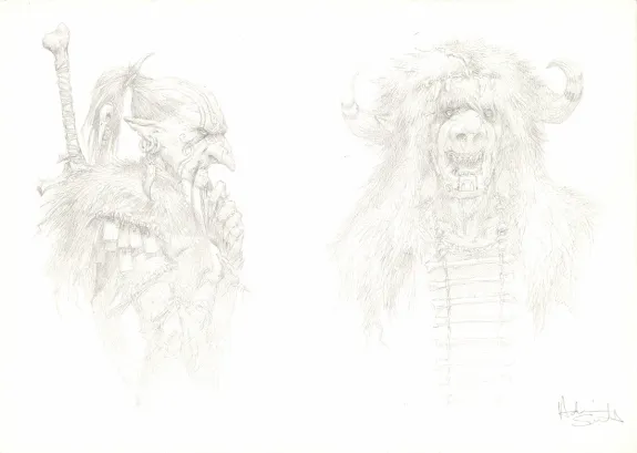 Illustration noir et blanc, Féerie, Dark fantasy, Adrian Smith