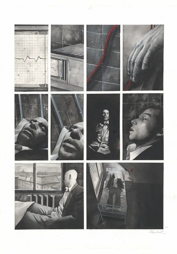 Planche noir et blanc, Spiral, Attila Futaki