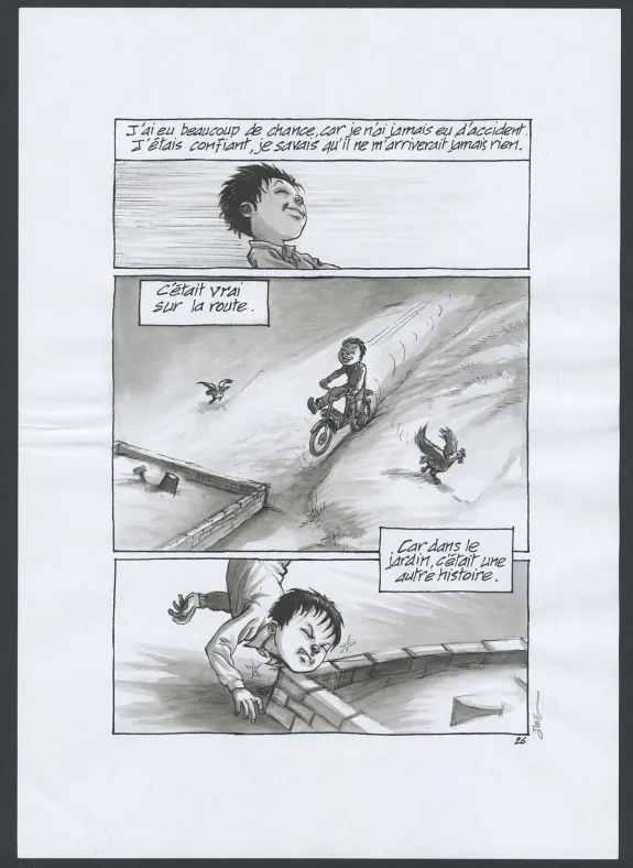 Black and white original page, Couleur de peau : miel, Tome 2 (T.2),  Jung