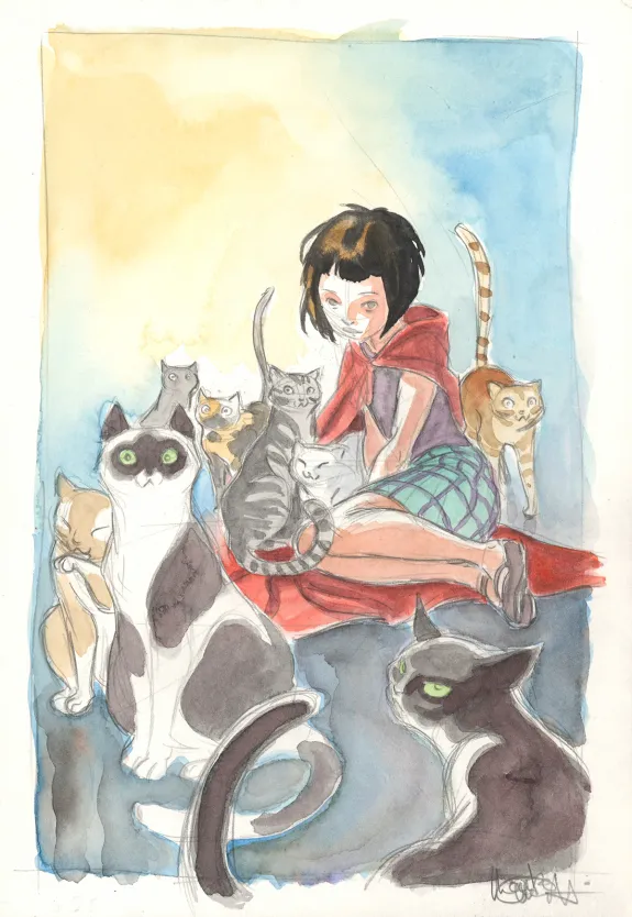 Illustration couleur, Talisman, Le Grimoire des Souhaits (T.1), Montse Martin