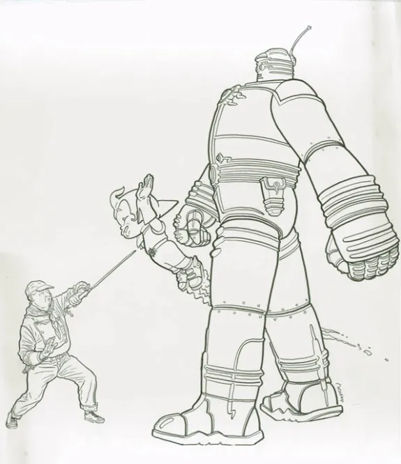 Illustration noir et blanc, Geof Darrow