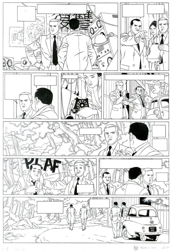 Planche noir et blanc, Kaplan & Masson, La théorie du chaos (T.1), Jean-Christophe Thibert