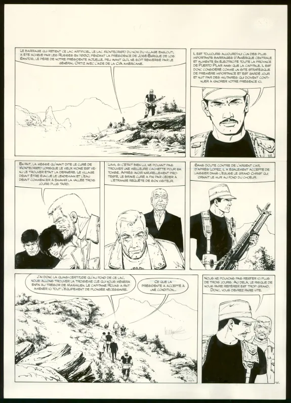 Planche noir et blanc, XIII, Opération Montecristo (T.16), William Vance