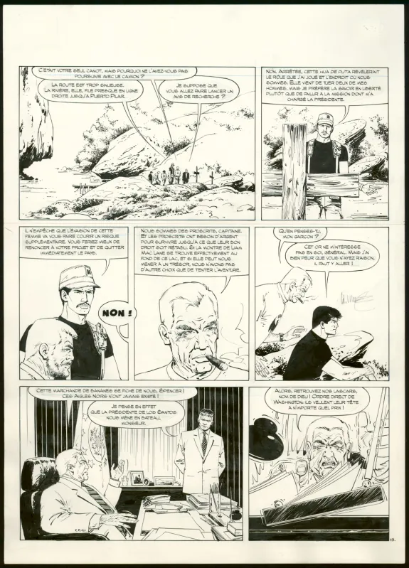 Planche noir et blanc, XIII, Opération Montecristo (T.16), William Vance