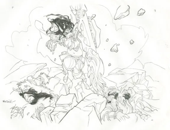 Illustration noir et blanc, Daisies - Affogato All' Amarena, Claire Wendling