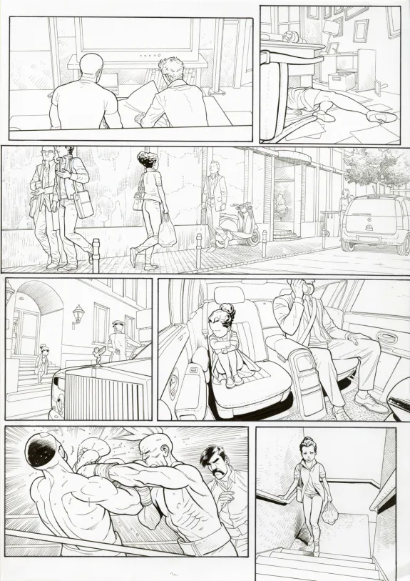 Black and white original page, Ken games, Ciseaux (T.3), Marcial Toledano