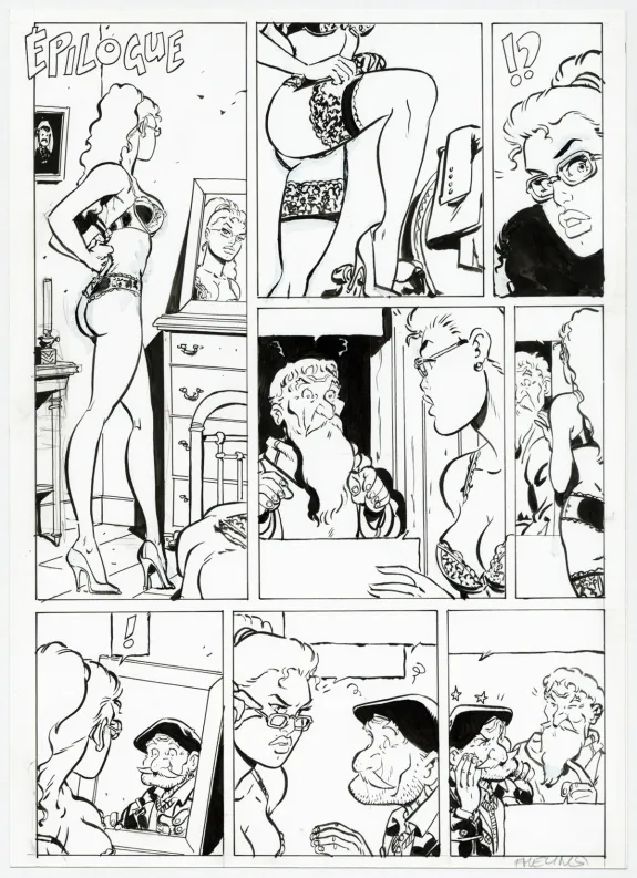 Planche noir et blanc, Fanfoué des Pnottas, Félix Meynet