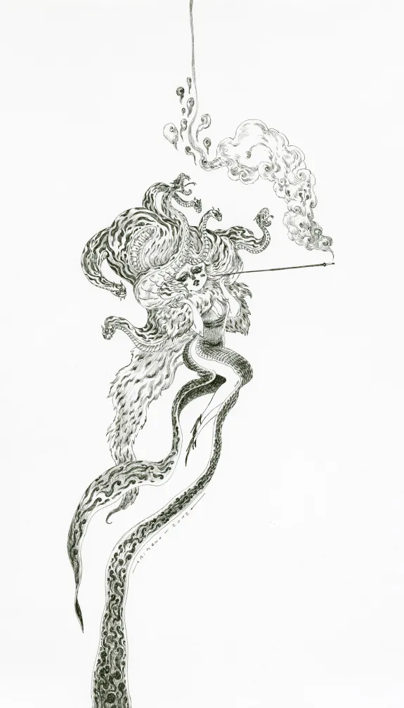 Illustration noir et blanc, Giovanni Rigano