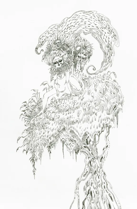 Illustration noir et blanc, Giovanni Rigano