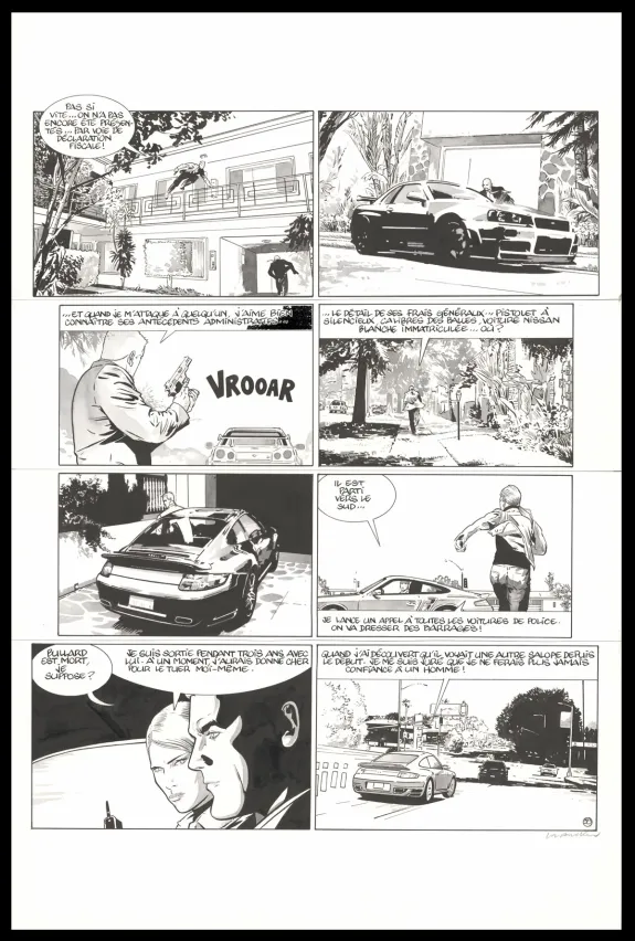 Planche noir et blanc, I.R.$., Le Chemin de Gloria (T.11), Bernard Vrancken