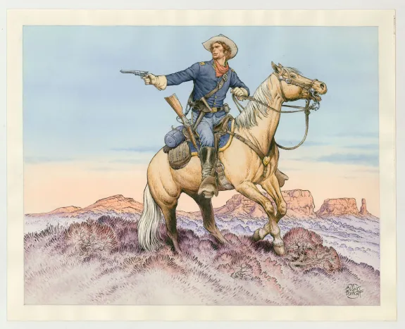 Illustration couleur, La Jeunesse de Blueberry, Michel Blanc-Dumont