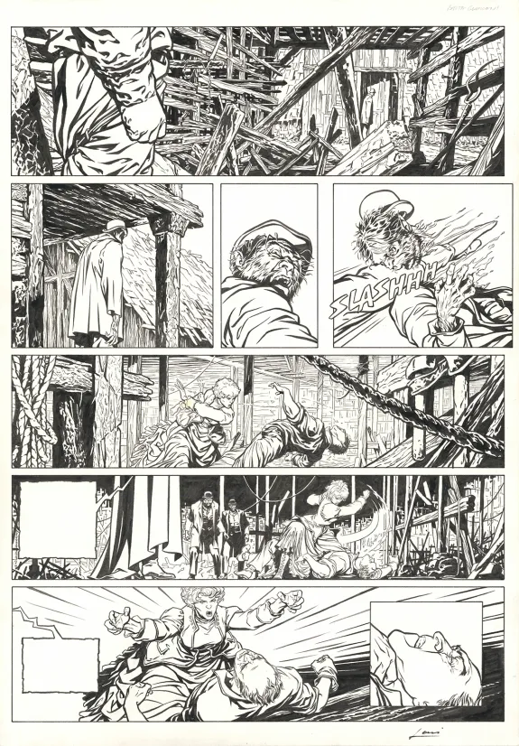 Planche noir et blanc, Sherlock Holmes & les vampires de Londres, L'appel du sang (T.1),  Laci