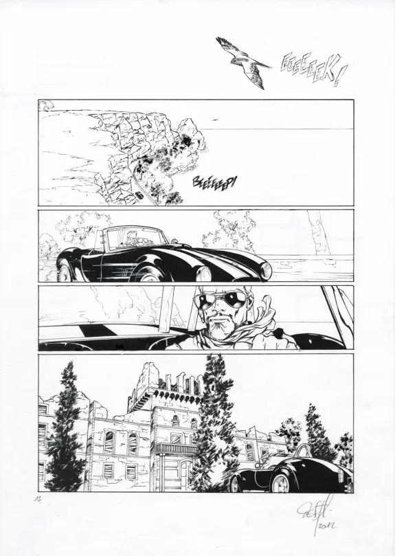 Planche noir et blanc, Assassin's Creed, Hawk (T.4), Djillali Defali