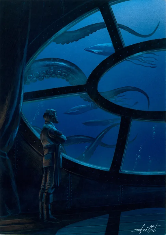 Illustration couleur, Vingt mille lieues sous les mers, Didier Graffet