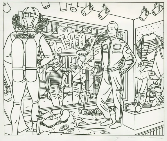 Illustration noir et blanc, Jean-Claude Floc'h