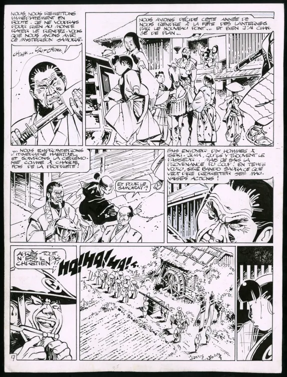 Black and white original page, Kogaratsu, Marc Michetz