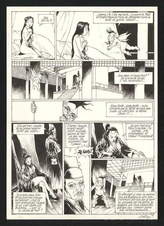 Planche noir et blanc, La Jeune Fille et le Vent, D'où vient le vent (T.3),  Jung