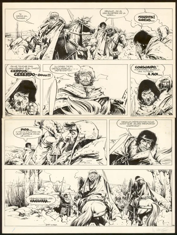 Planche noir et blanc, Ramiro, Ils étaient cinq (T.7), William Vance