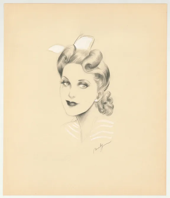 Illustration noir et blanc, Pin-up Art, Maly Siri