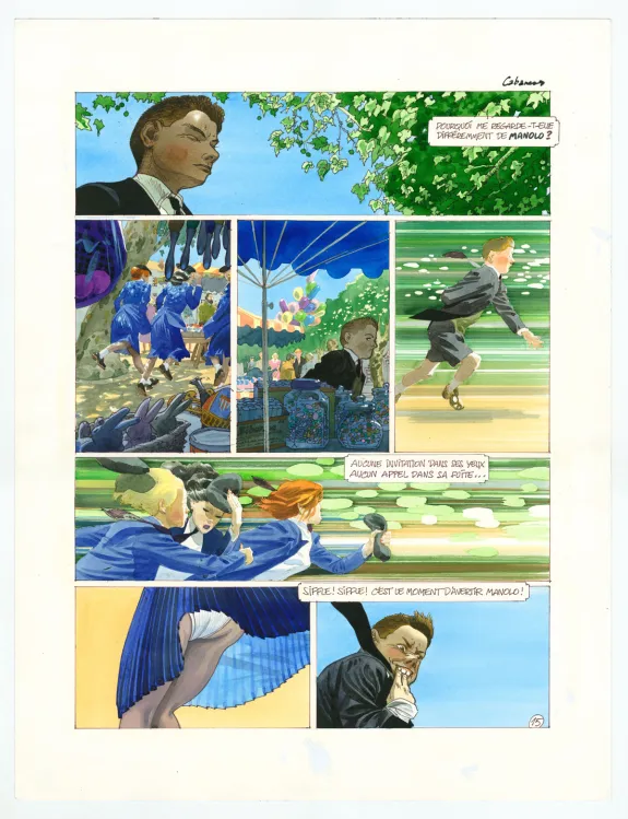 Colored original page, Colin-Maillard, Colin-Maillard (T.1), Max Cabanes