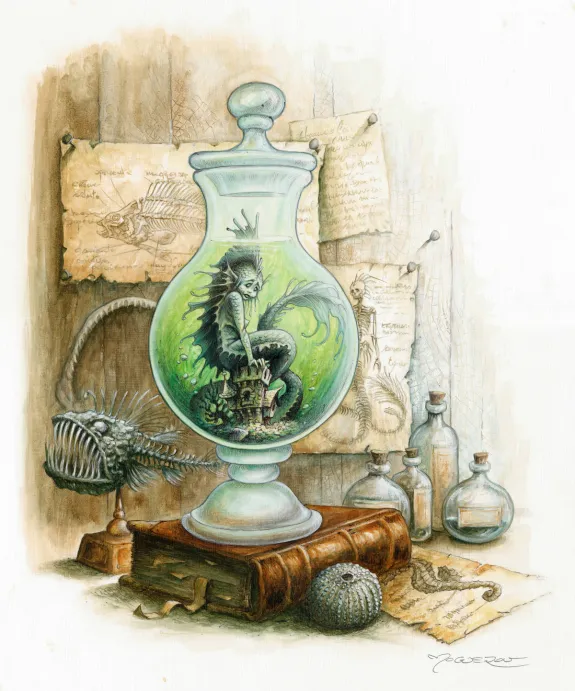 Colored illustration, L'heure des fées, Pascal Moguérou