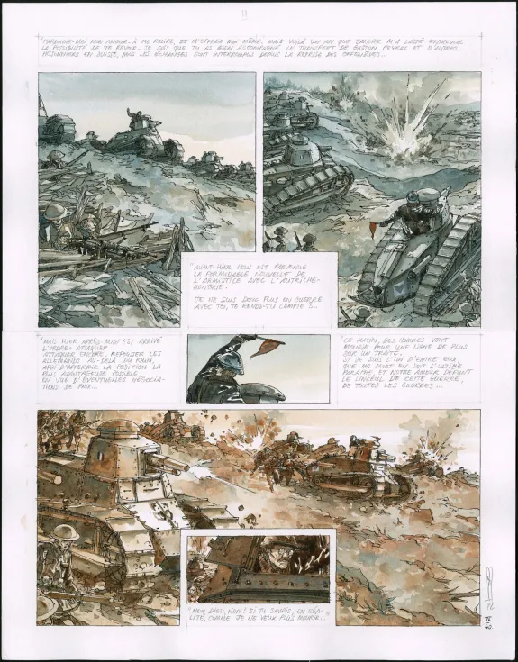 Planche couleur, Notre Mère la Guerre, Requiem (T.4),  Maël