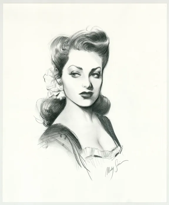 Illustration couleur, Pin-up Art, Maly Siri