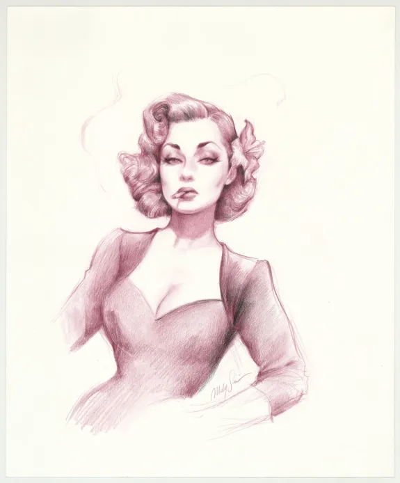 Illustration couleur, Pin-up Art, Maly Siri
