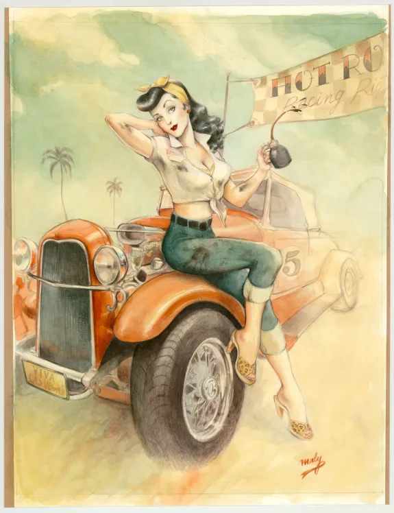 Illustration couleur, Pin-up Art, Maly Siri