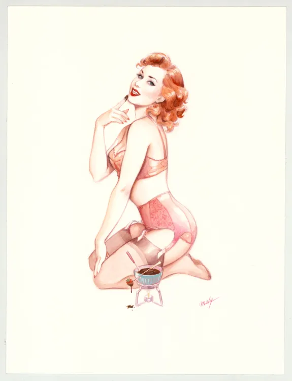 Illustration couleur, Pin-up Art, Maly Siri