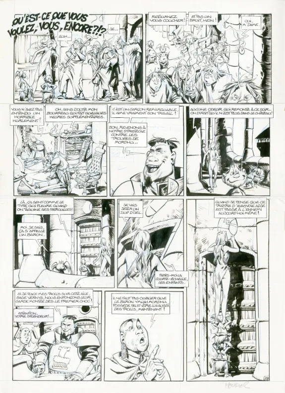 Planche noir et blanc, Trolls de Troy, Trolls dans la Brume (T.6), Jean-Louis Mourier