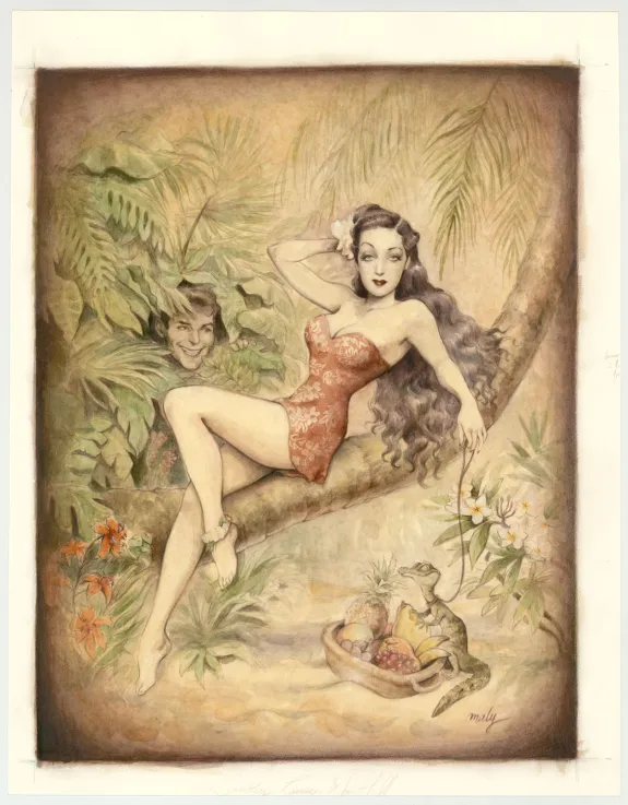Illustration couleur, Pin-up Art, Maly Siri