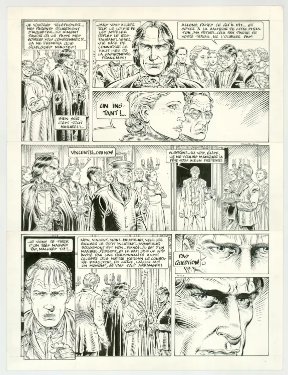 Planche noir et blanc, Le Prince de la Nuit, Pleine lune (T.3), Yves Swolfs
