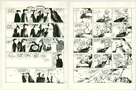 Planche noir et blanc, Le Génie des alpages , Dans les nuages (T.8),  F'murr