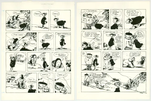 Planche noir et blanc, Le Génie des alpages , Tonnerre et mille saborts (T.7),  F'murr