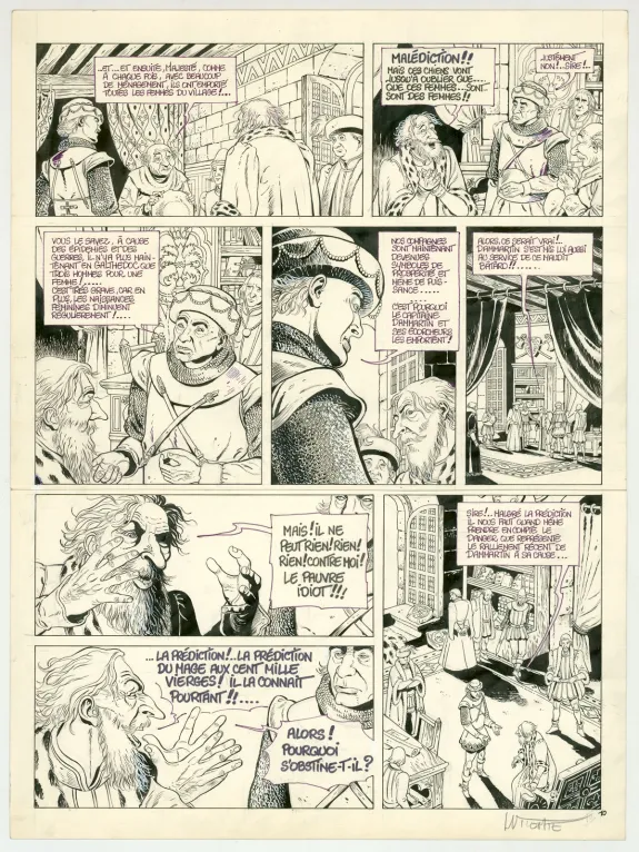 Black and white original page, Balade au bout du monde, Le Bâtard (T.3), Laurent Vicomte