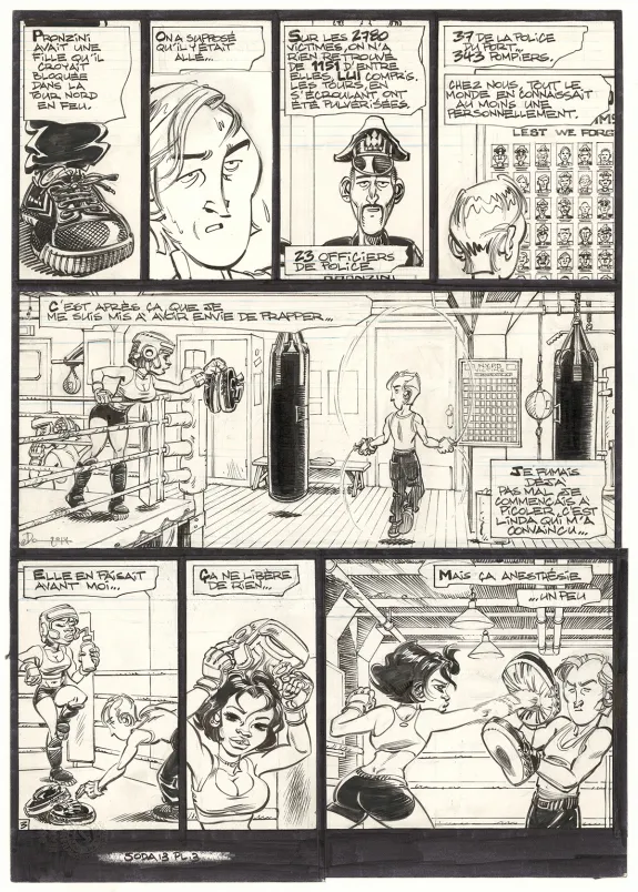 Planche noir et blanc, Soda, Résurrection (T.13),  Dan