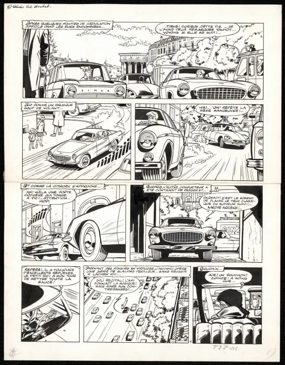 Planche noir et blanc, Ric Hochet, Alias Ric Hochet (T.9),  Tibet