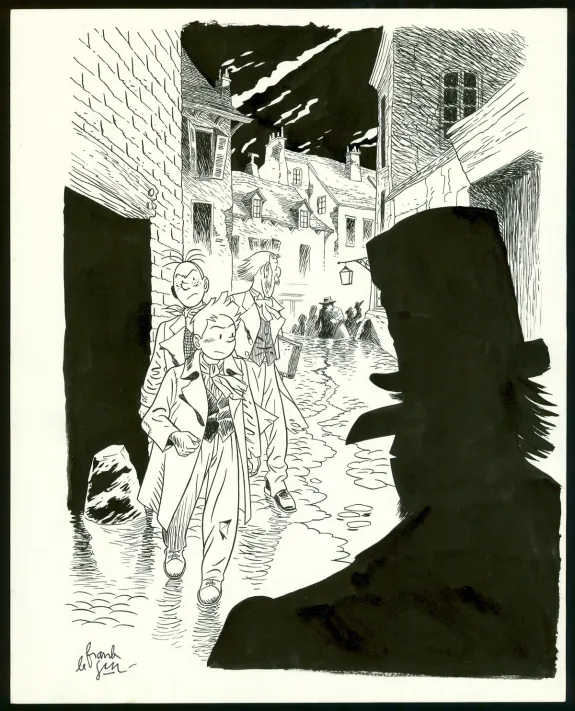 Projet de couverture, Une Aventure de Spirou et Fantasio, Les Marais du temps (T.2), Frank Le Gall