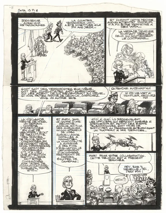 Planche noir et blanc, Soda, Résurrection (T.13),  Dan