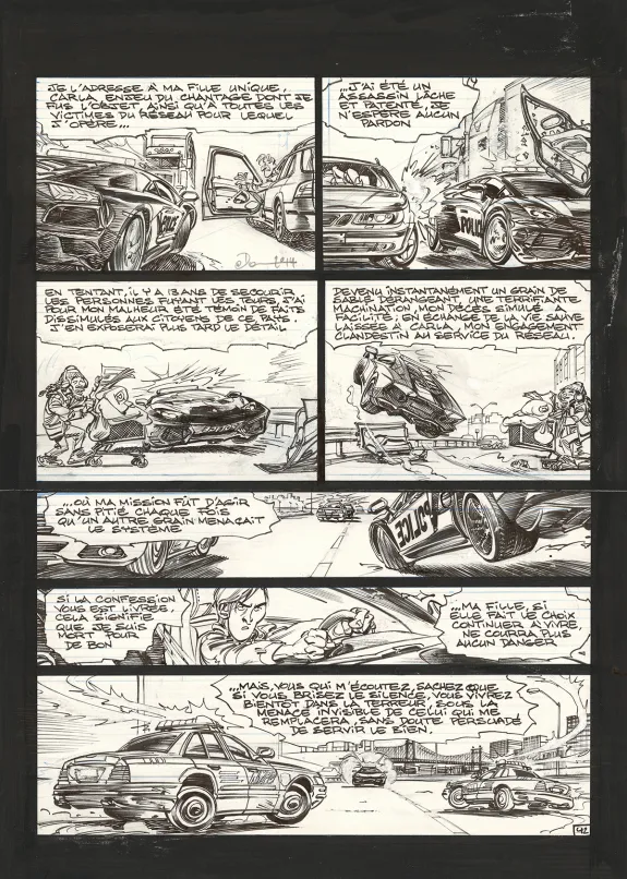 Planche noir et blanc, Soda, Résurrection (T.13),  Dan