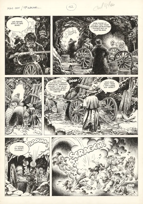 Planche noir et blanc, Mac Coy, Les Collines de la peur (T.13), Antonio Hernandez Palacios