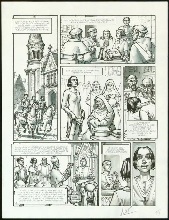 Black and white original page, Jeanne D'Arc, Ignacio Noé