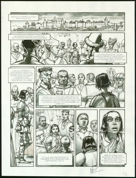 Black and white original page, Jeanne D'Arc, Ignacio Noé