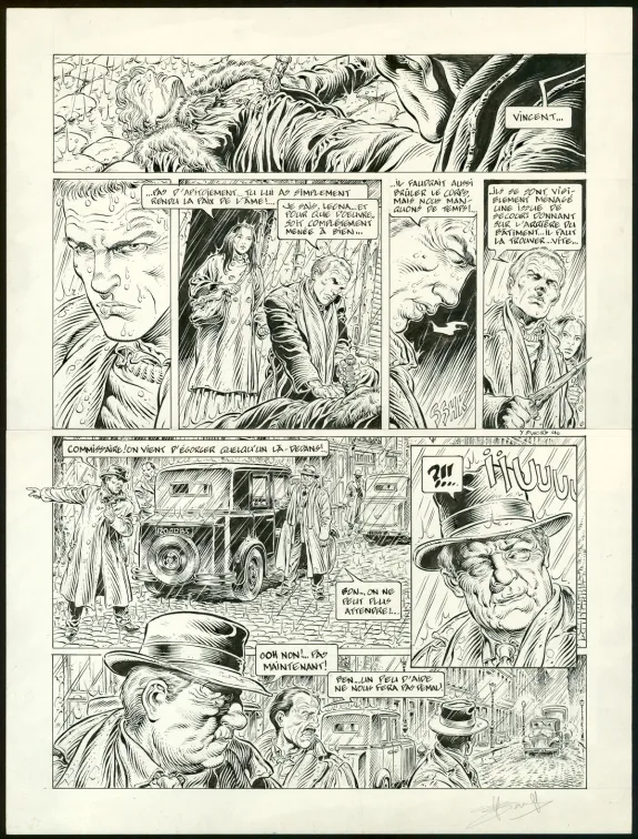 Planche noir et blanc, Le Prince de la Nuit, Élise (T.5), Yves Swolfs