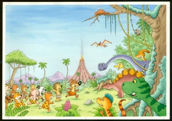 Colored illustration, Mini-Loup, Philippe Matter